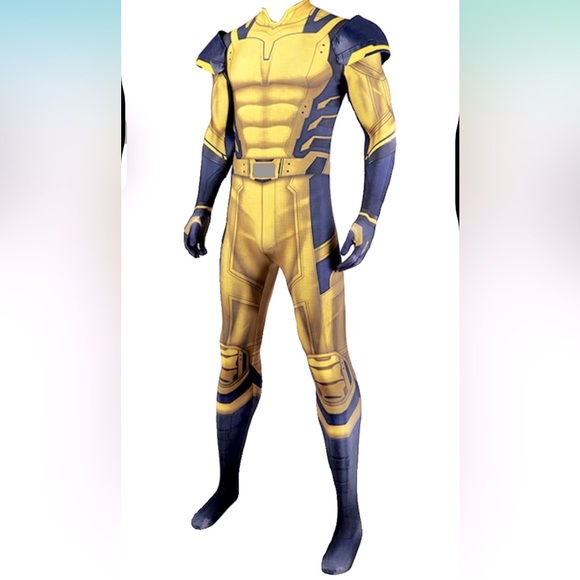 Other - NWOT Yellow Superhero Costume Lycra Bodysuit Without Shoulder Pads, XL